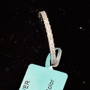 Eternity band Moissonite sterling silver band